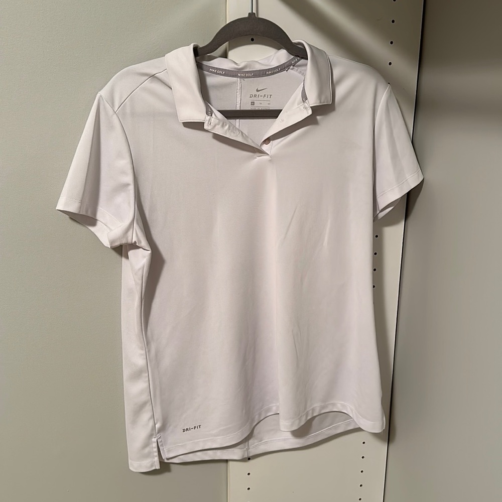 Nike DriFit sleeved polo white XL